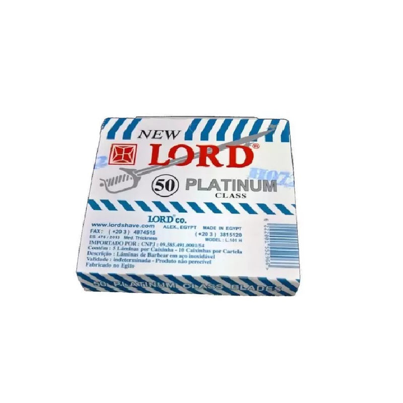 Lâmina Barbear New Lord Platinum 1 Cartela C/ 50 unidades