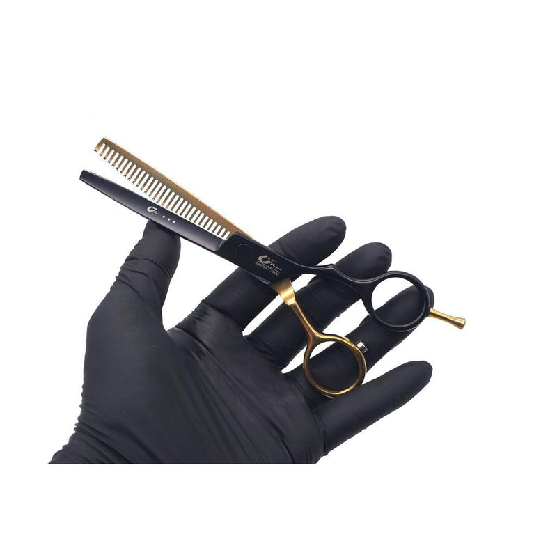 Tesoura Invertida Profissional Umi Com Lamina Pra Baixo Para Corte de Cabelo Pra Barbeiro e Cabelereiro.