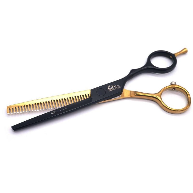Tesoura Invertida Profissional Umi Com Lamina Pra Baixo Para Corte de Cabelo Pra Barbeiro e Cabelereiro.