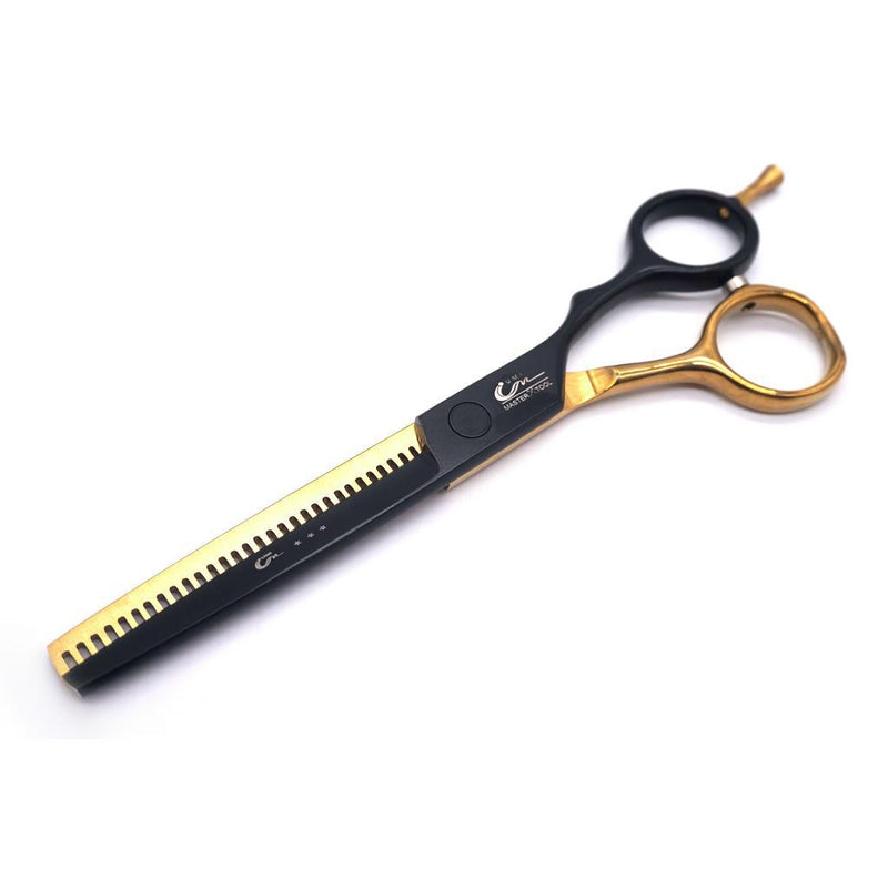 Tesoura Invertida Profissional Umi Com Lamina Pra Baixo Para Corte de Cabelo Pra Barbeiro e Cabelereiro.