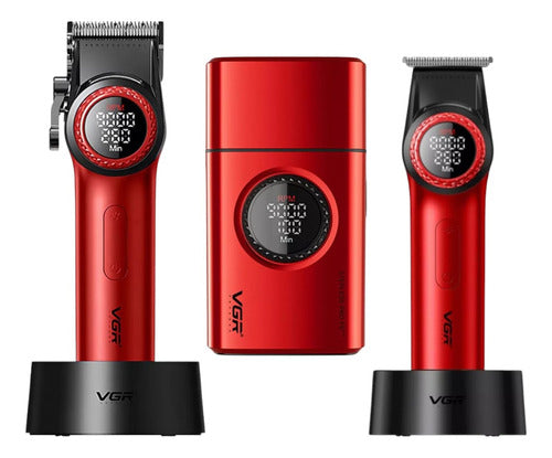 Kit 3 Máquinas Vgr Corte V001 + Acab V977 Base + Shaver V377