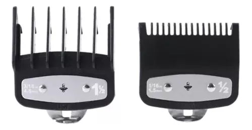 Pente Disfarce Trava De Metal Barbearia 0.5, 1.5 Wahl Cor Preto
