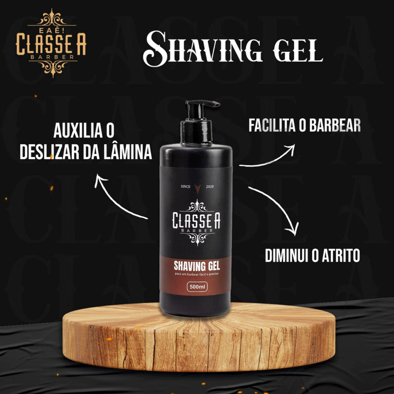 Shaving Em Gel Classe A Refil 1kg Hidratante & Refrescante Pra Fazer Barba Pezinho E Navalhado