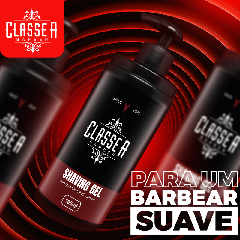 Shaving Em Gel Classe A Refil 1kg Hidratante & Refrescante Pra Fazer Barba Pezinho E Navalhado