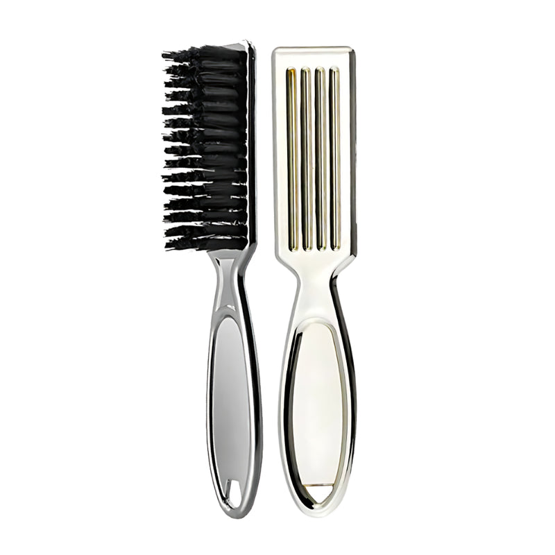 Escova Escovinha Pente Disfarce Corte De Cabelo Prata 13x3cm
