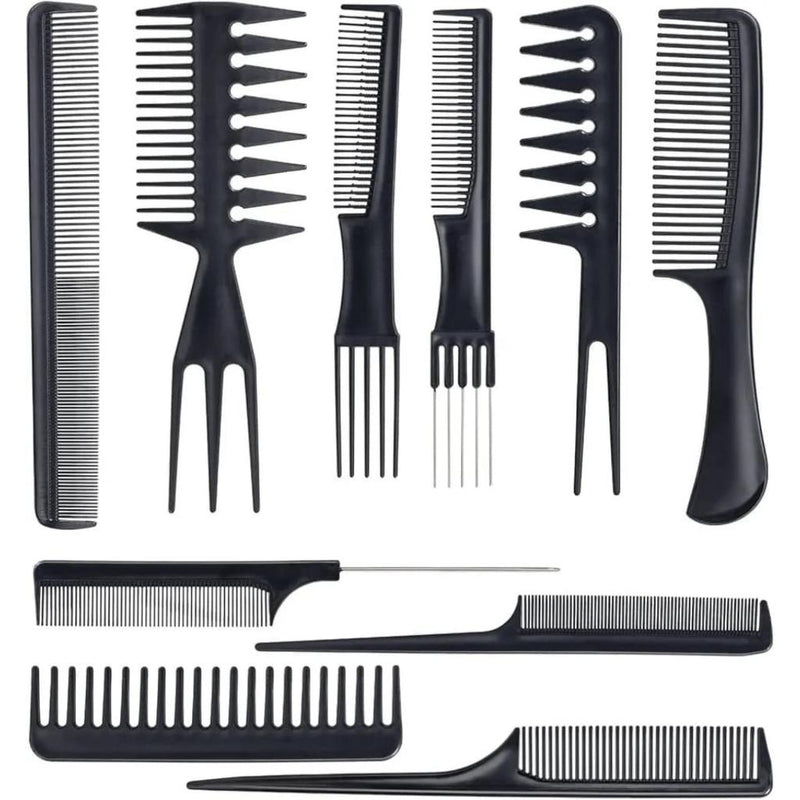Kit Barbeiro Capa Corte + Borrifador + 10 Pente Profissional