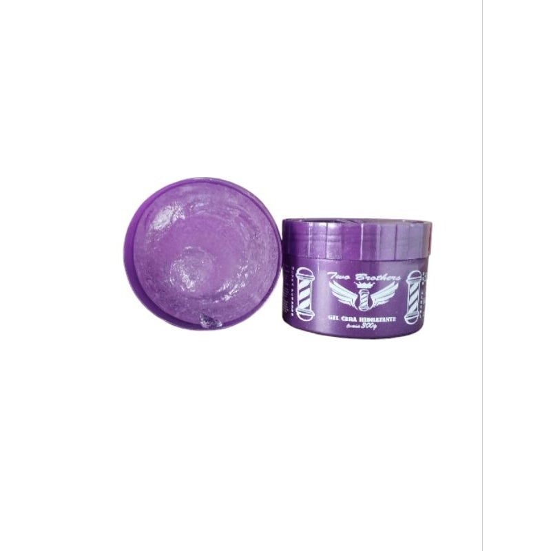 KIT 12 Gel Cera Hidratante 300g Para Modelar e Fixar Cabelo Two Brothers Profissional