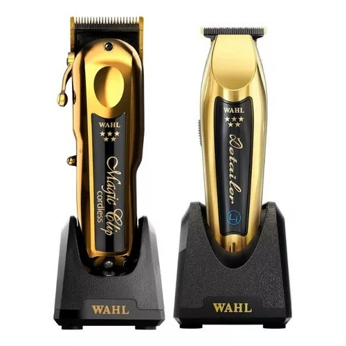 KIT DE MÁQUINAS MAGIC CLIP CORDLESS GOLD E DETAILER CORDLESS GOLD - WAHL