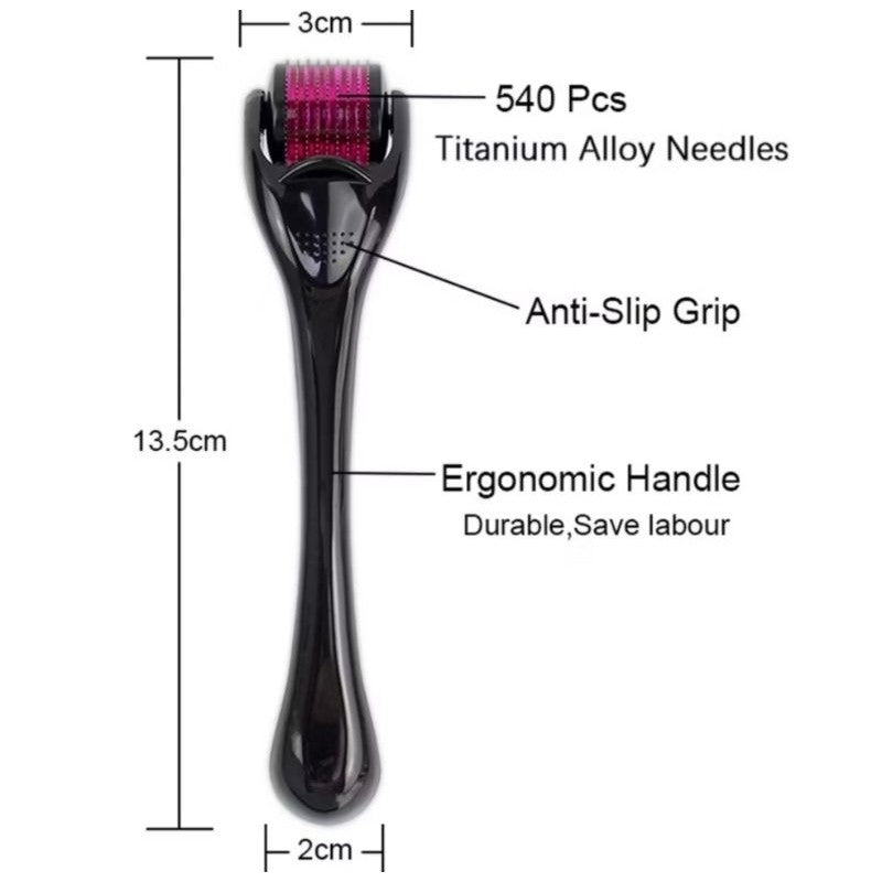 DermaRoller Microagulhamento 540 Agulhas – Sistema Original ANVISA para Preenchimento de Falhas.