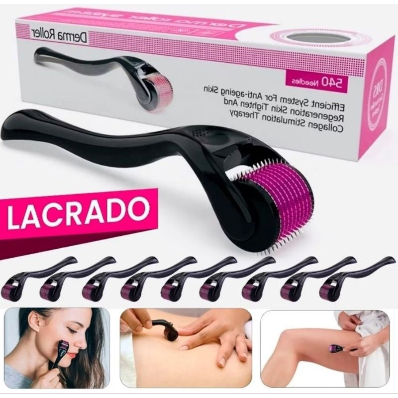 DermaRoller Microagulhamento 540 Agulhas – Sistema Original ANVISA para Preenchimento de Falhas.