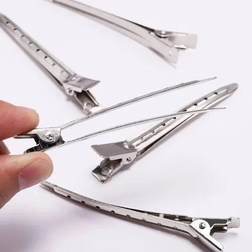 12 Clips Presilha D Bico Pato Metal Crocodilo Grampo Cabelo