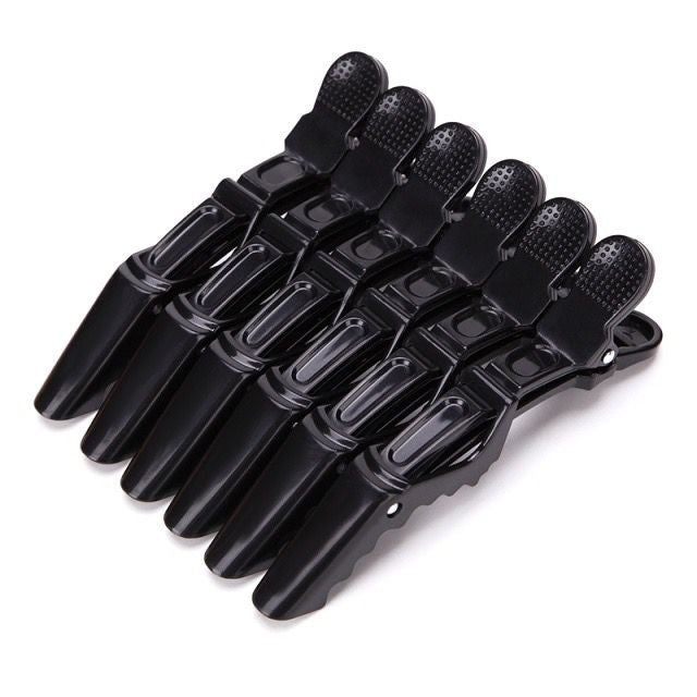 Kit 6 Presilha Jacaré Crocodilo Para Cabelo Cabeleireiro